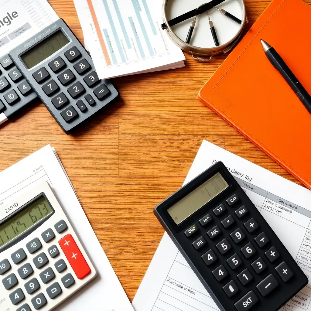 Diverse budgetteringstools op een bureau met Nederlandse context